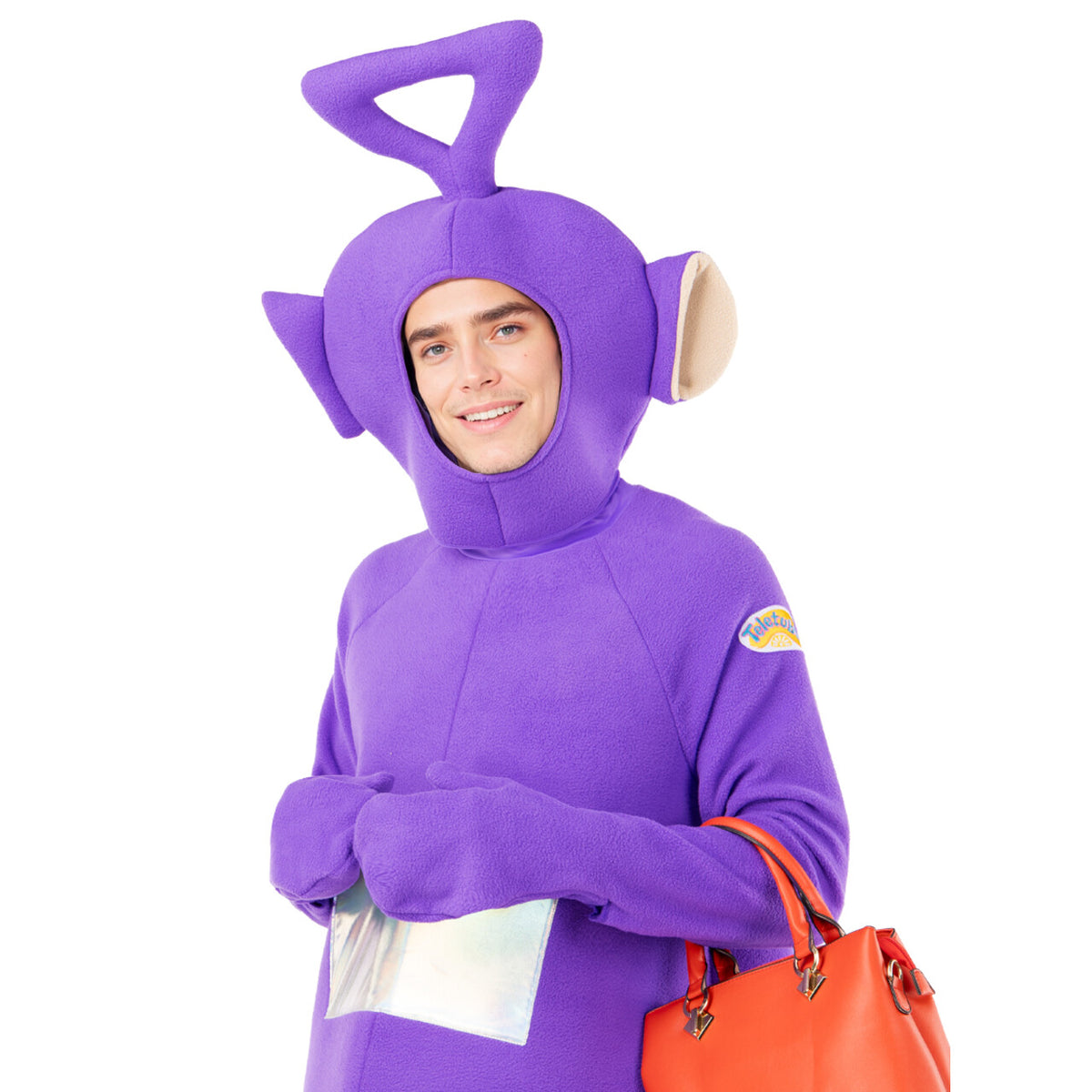 Op deze afbeelding zie je een Kostuums, van het merk Funidelia. Tinky Winky Kostuum - Teletubbies™ - Teletubbiepak