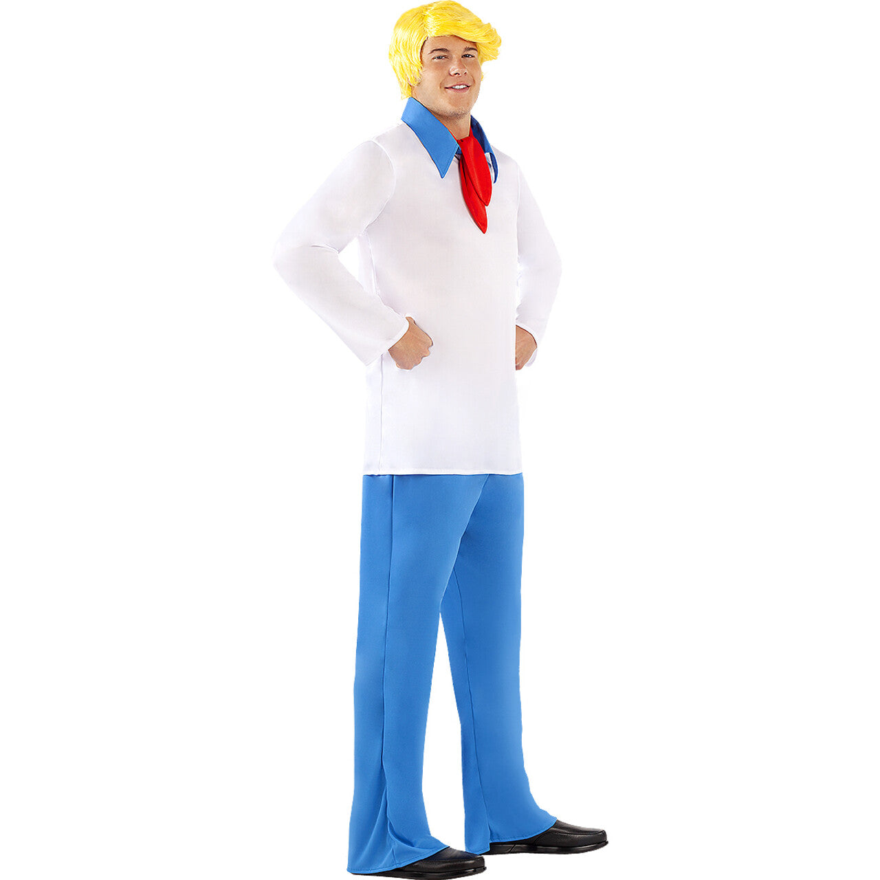 Op deze afbeelding zie je een Kostuums, van het merk Funidelia. Fred Scooby Doo Man Kostuum