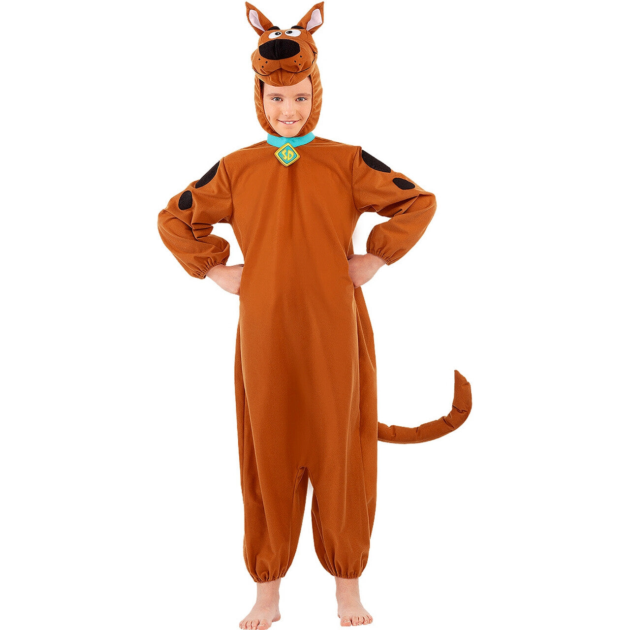 Op deze afbeelding zie je een Kostuums, van het merk Funidelia. Scooby Doo Onesie Met Staart Kind Kostuum