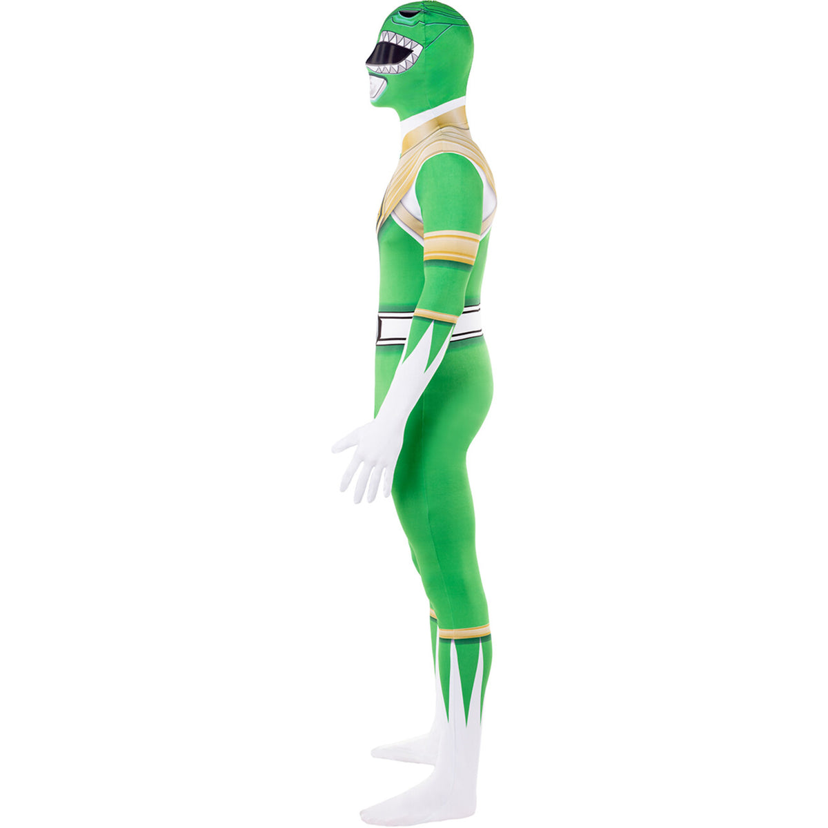 Op deze afbeelding zie je een Kostuums, van het merk Funidelia. Green Power Ranger™ - Second Skin Kostuum
