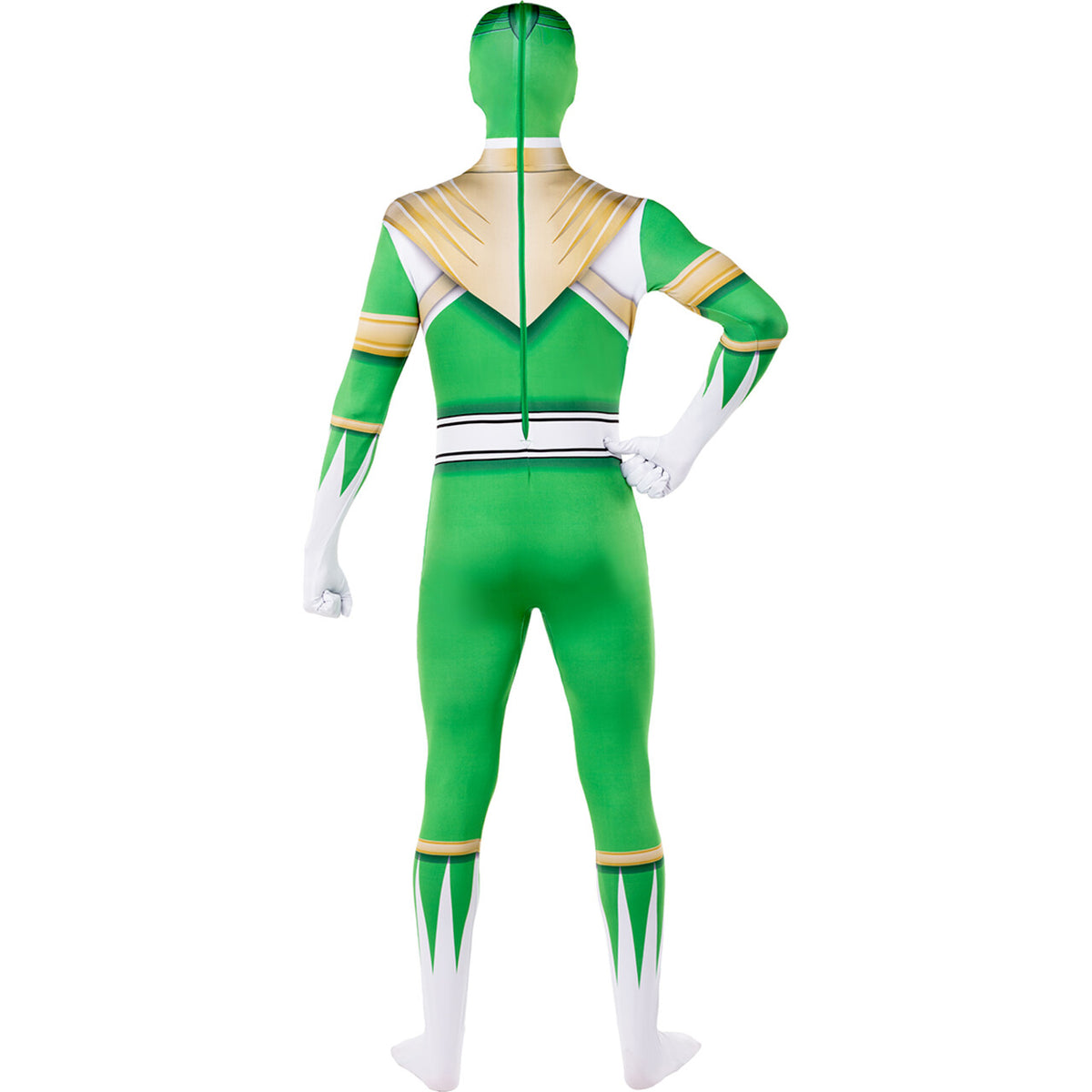 Op deze afbeelding zie je een Kostuums, van het merk Funidelia. Green Power Ranger™ - Second Skin Kostuum