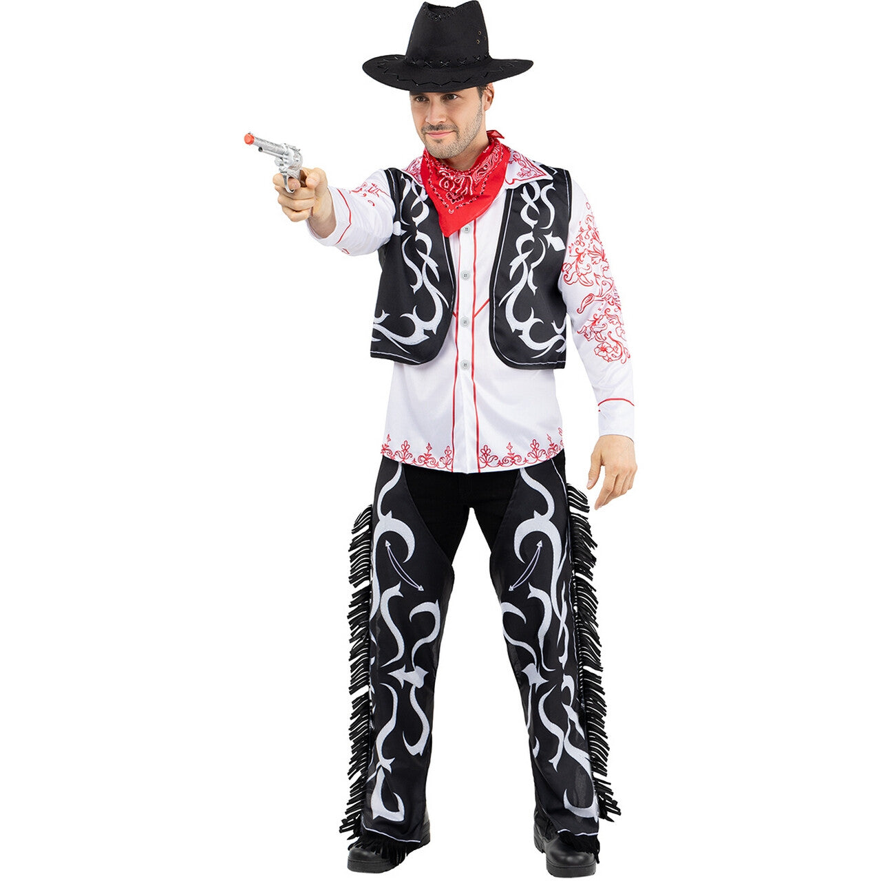 Op deze afbeelding zie je een Kostuums, van het merk Funidelia. Cowboy Smoking Luke Man Kostuum