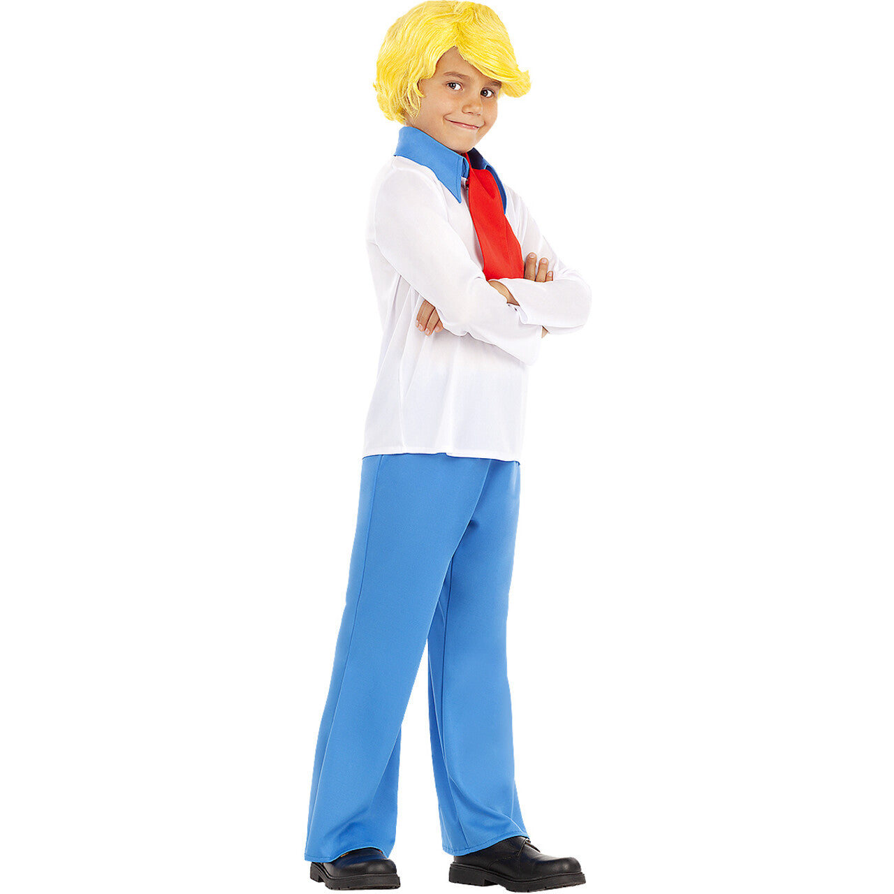 Op deze afbeelding zie je een Kostuums, van het merk Funidelia. Jonge Fred Scooby Doo Jongen Kostuum