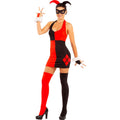 Sexy Harley Quinn Rood Zwart Vrouw Kostuum