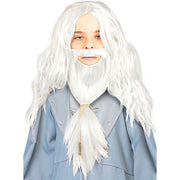 Op deze afbeelding zie je een Accessoires, van het merk Funidelia. Magier Dumbledor Harry Potter Pruik Met Baard Wit