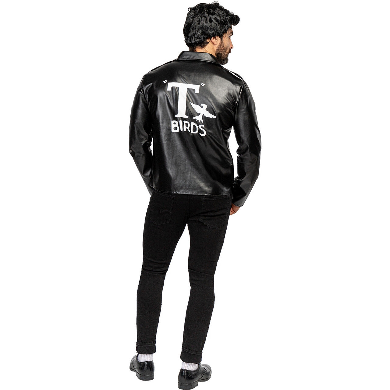 Op deze afbeelding zie je een Kostuums, van het merk Funidelia. Stoere Grease T-Birds Jas Man