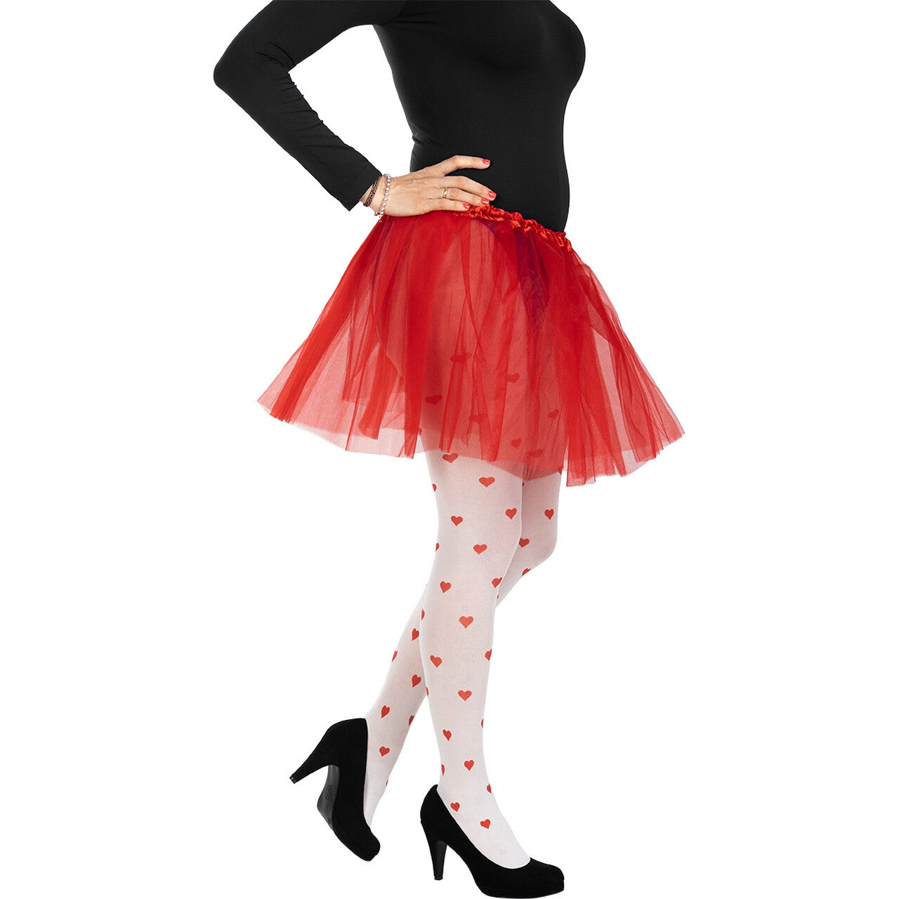 Op deze afbeelding zie je een Accessoires, van het merk Funidelia. Valentijn Hartjes Panty