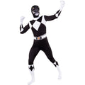 Power Ranger Schwarzen Zweite Haut Kostüm Unisex