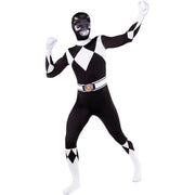 Op deze afbeelding zie je een Kostuums, van het merk Funidelia. Black Power Ranger™ - Second Skin Kostuum