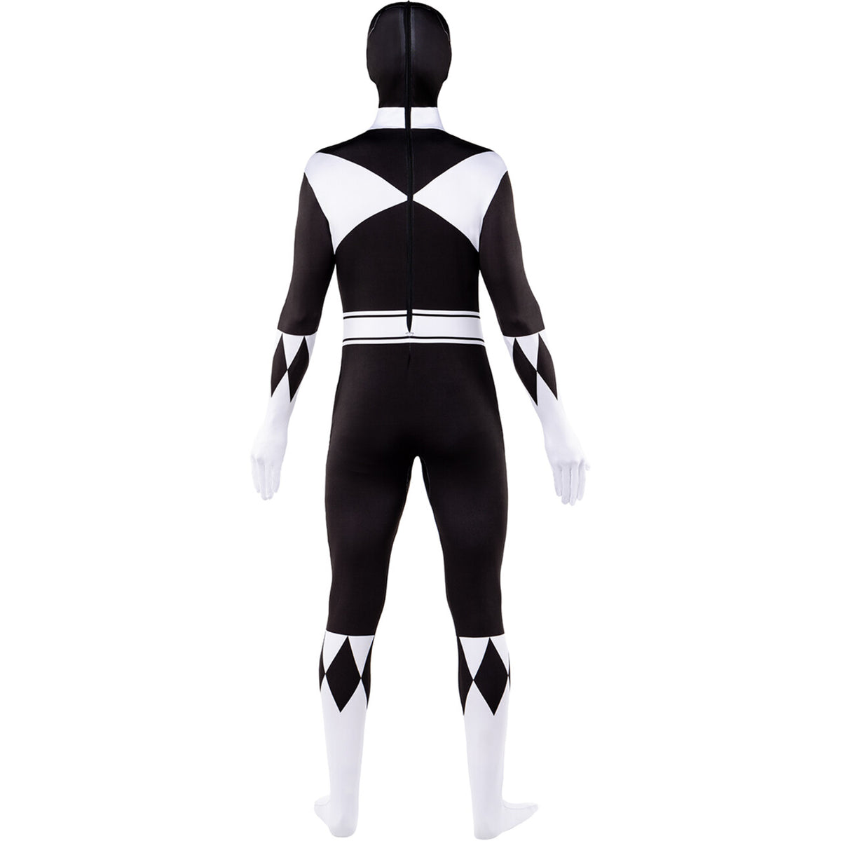 Op deze afbeelding zie je een Kostuums, van het merk Funidelia. Black Power Ranger™ - Second Skin Kostuum