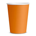 8 Pappbecher Orange - Unifarben