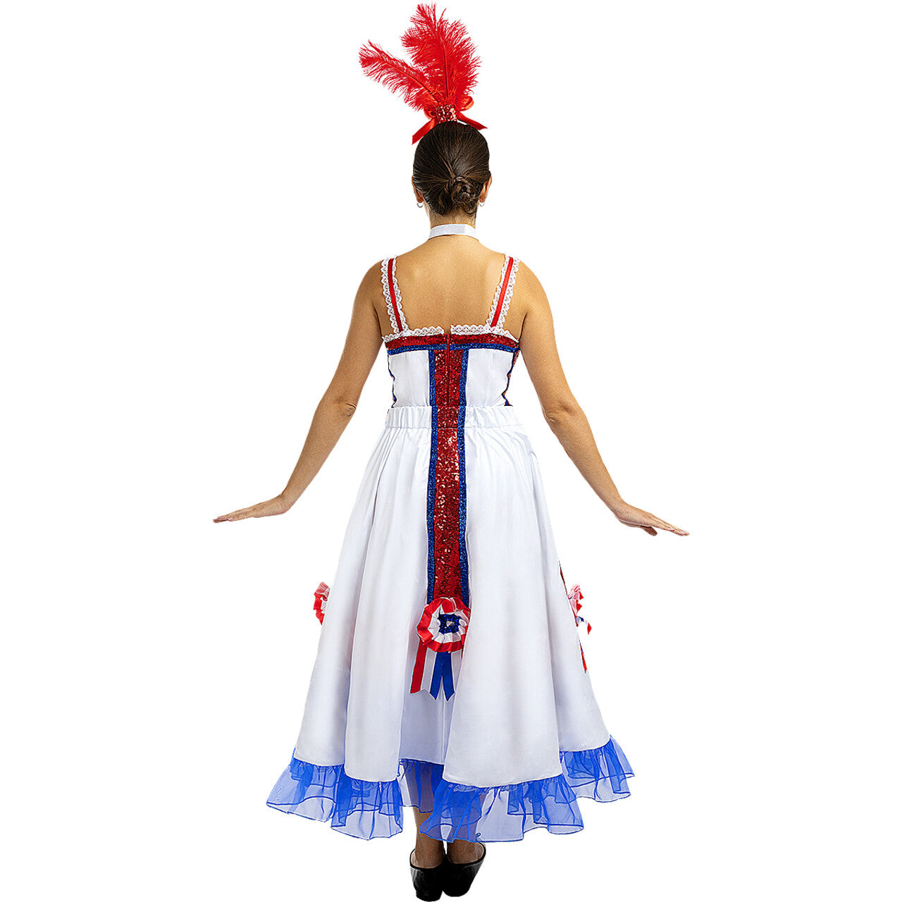 Op deze afbeelding zie je een Kostuums, van het merk Funidelia. Moulin Rouge Danseres Vrouw Kostuum