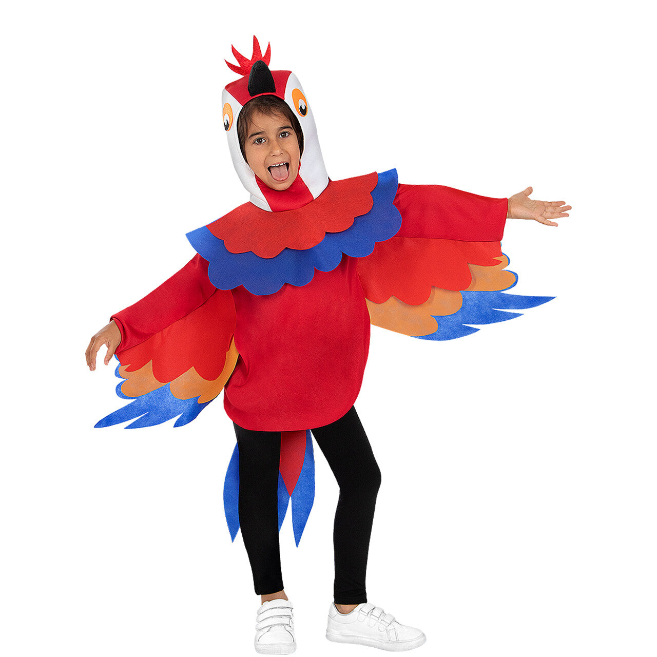 Op deze afbeelding zie je een Kostuums, van het merk Funidelia. Pratende Papegaai Coco Kind Kostuum