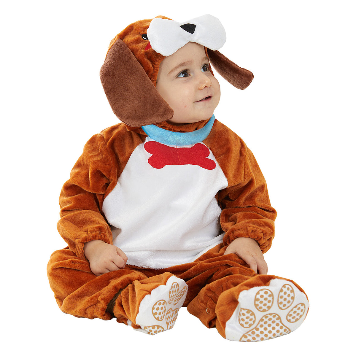 Op deze afbeelding zie je een Kostuums, van het merk Funidelia. Puppy Love Onesie Kind Kostuum