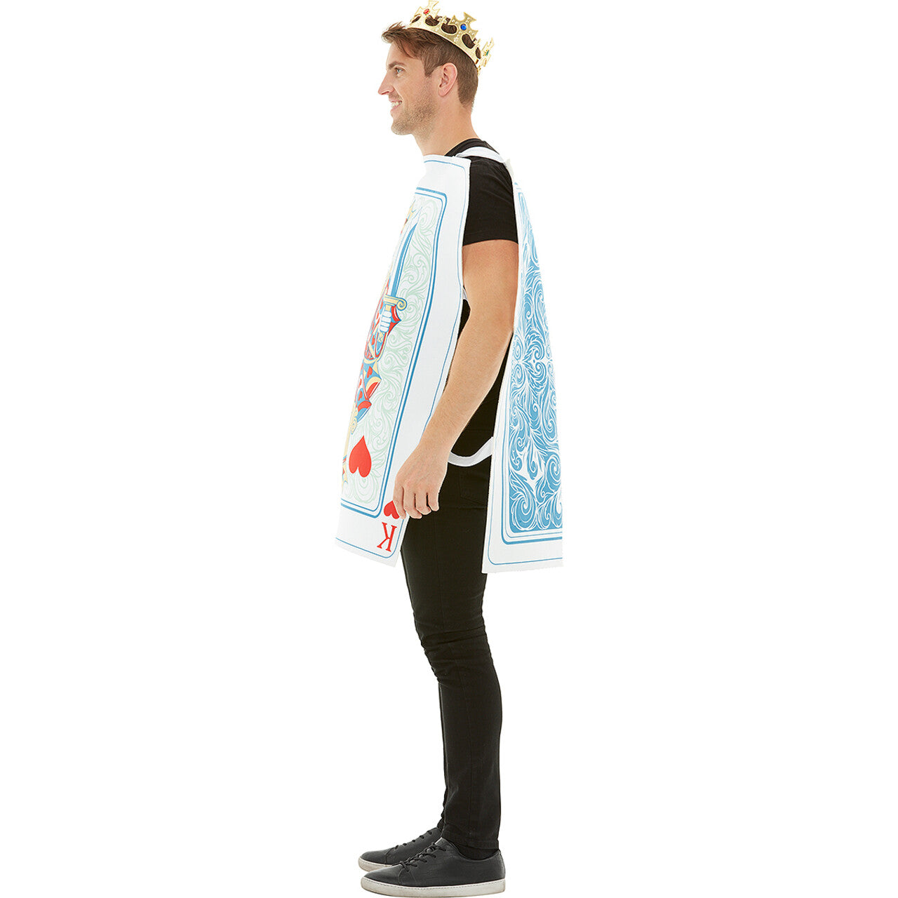 Op deze afbeelding zie je een Kostuums, van het merk Funidelia. King Of Hearts Card Costume Kostuum