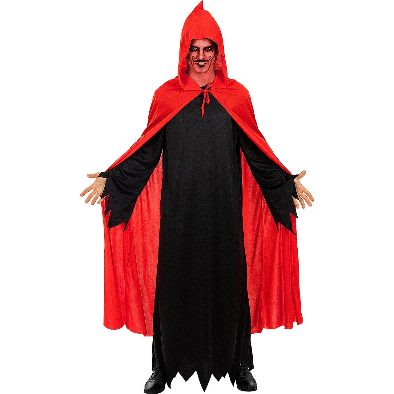 Op deze afbeelding zie je een Kostuums, van het merk Funidelia. Cape Van Een Duivelse Slechterik