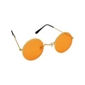 Oranje Hippie Bril Rond