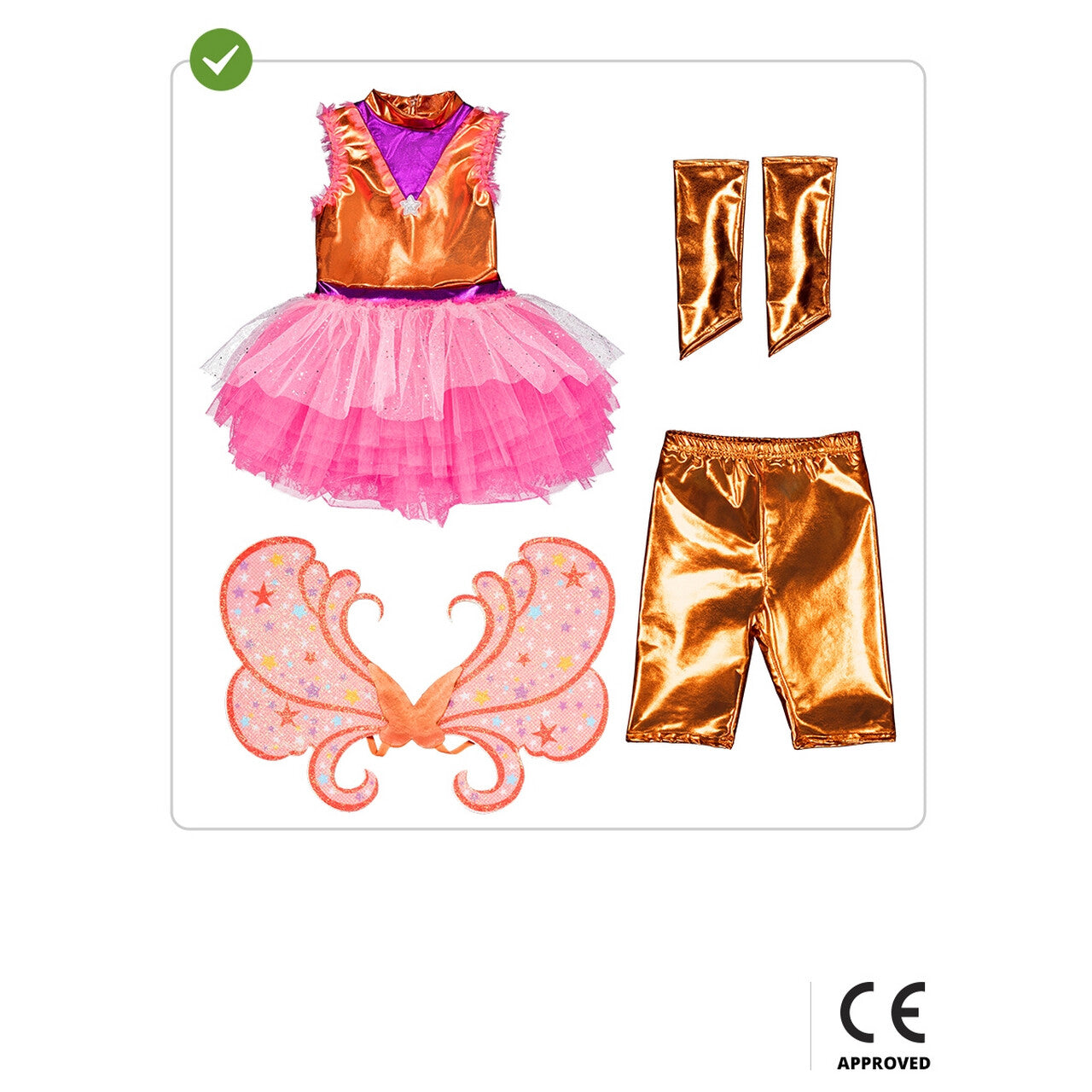 Op deze afbeelding zie je een Kostuums, van het merk Funidelia. Stella Dress Up Winx Club Meisje