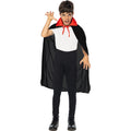 Cape De Dracula Noir Avec Col Rouge Costume