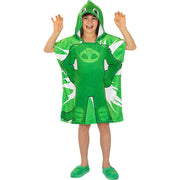 Op deze afbeelding zie je een Kostuums, van het merk Funidelia. Gekko Poncho Pj Masks Groen Handdoek Kind Kostuum