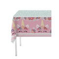 1 Einhorn Tischdecke - Unicorn Flowers