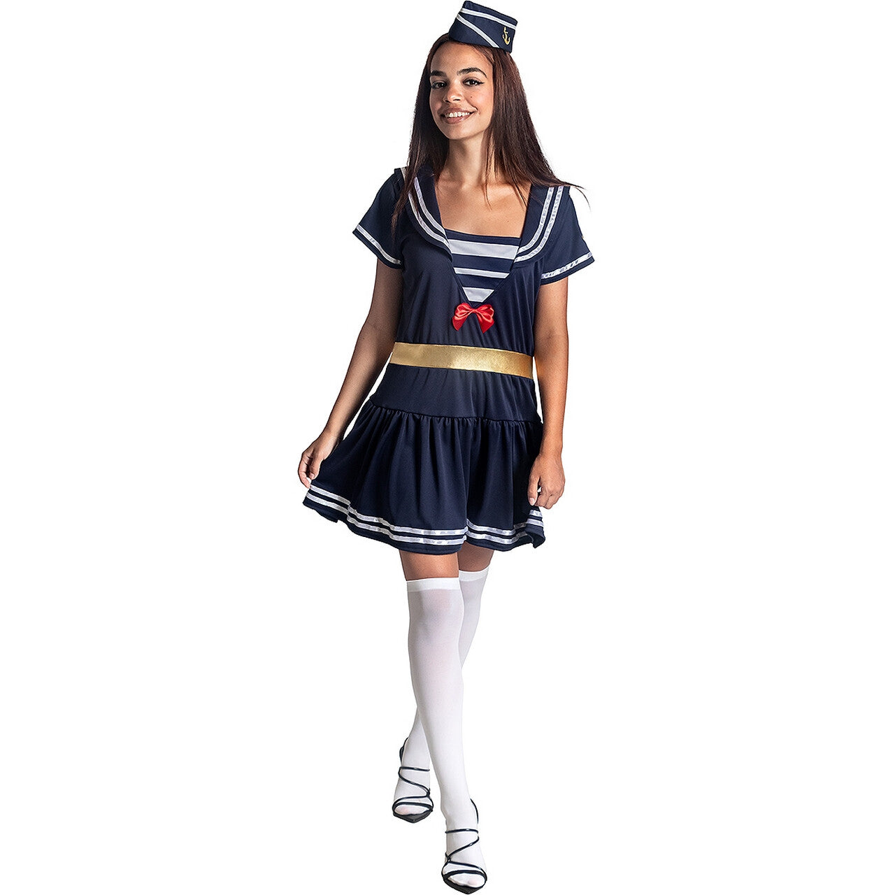Op deze afbeelding zie je een Kostuums, van het merk Funidelia. Alle Hens Aan Dek Matroos Vrouw Kostuum