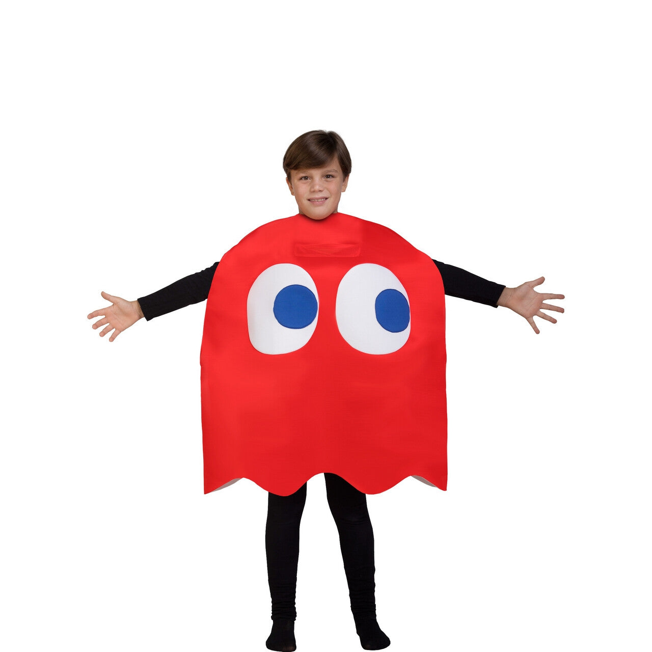 Op deze afbeelding zie je een Kostuums, van het merk Funidelia. Blinky De Rode Ghost Pacman Kind Kostuum