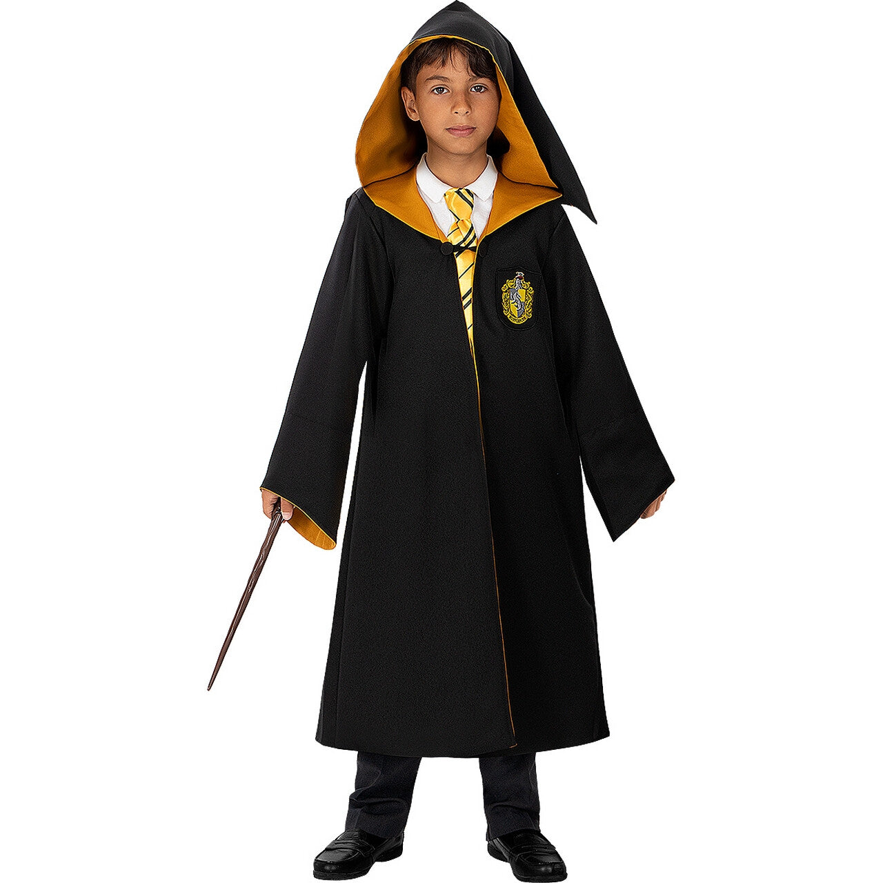 Op deze afbeelding zie je een Kostuums, van het merk Funidelia. Harry Potter Hufflepuff Gewaad Diamond Edition Kind Kind Kostuum