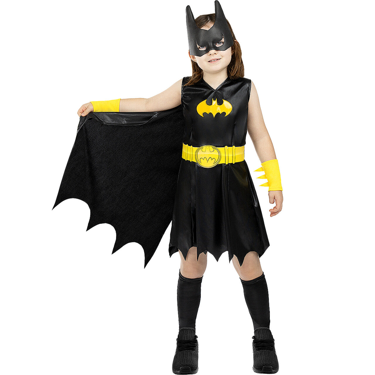 Op deze afbeelding zie je een Kostuums, van het merk Funidelia. Coole Batgirl Kind Meisje Kostuum