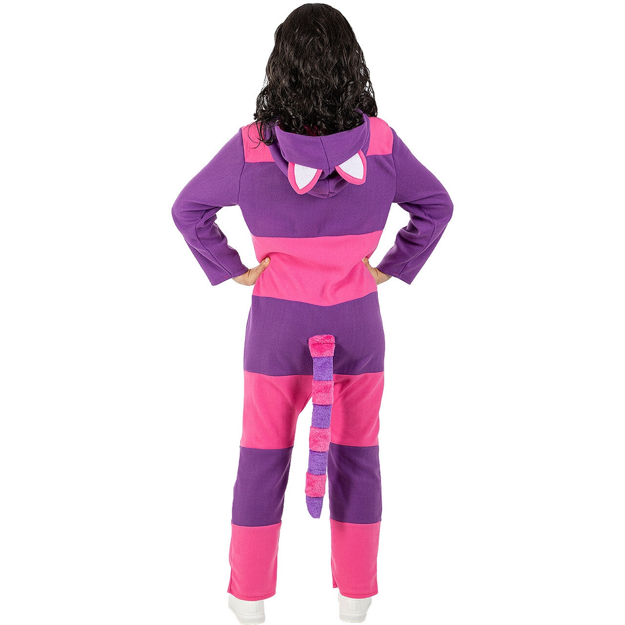 Op deze afbeelding zie je een Kostuums, van het merk Funidelia. Knuffelige Cheshire Kat Onesie Vrouw Kostuum