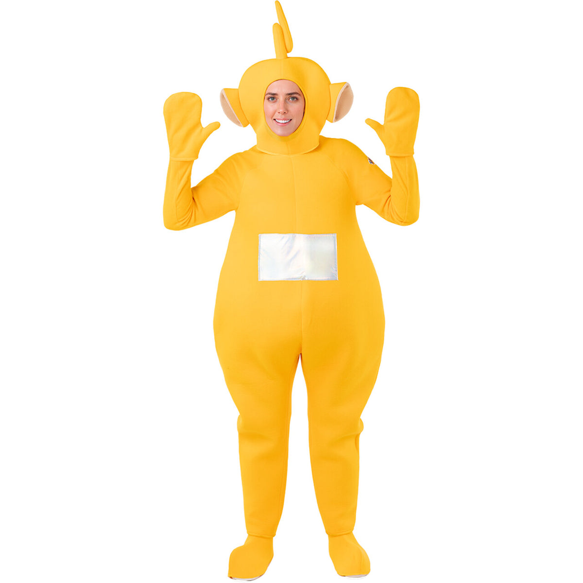 Op deze afbeelding zie je een Kostuums, van het merk Funidelia. Laa-Laa Kostuum - Teletubbies™ - Teletubbiepak