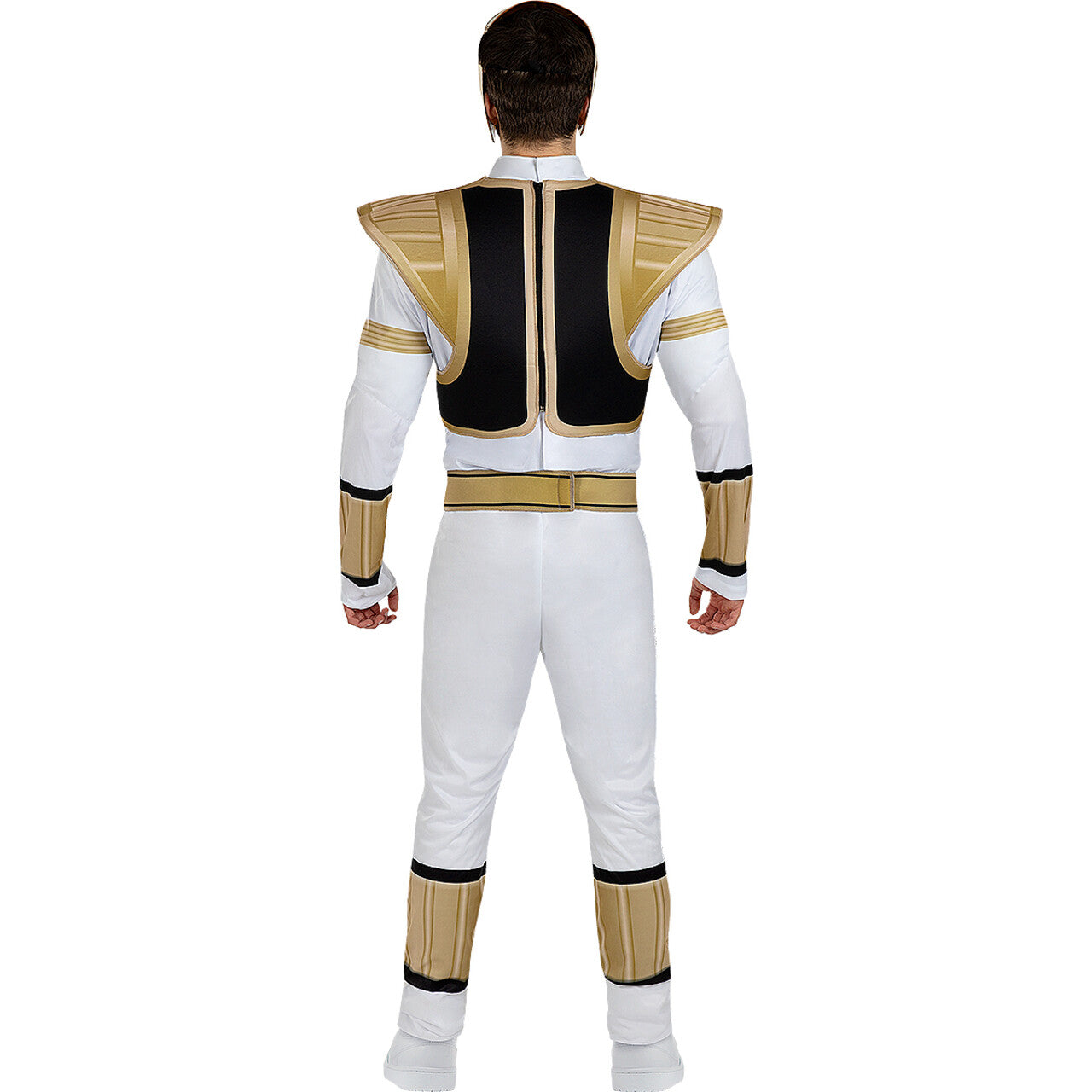 Op deze afbeelding zie je een Kostuums, van het merk Funidelia. Tommy Witte Moedige Power Ranger Man Kostuum