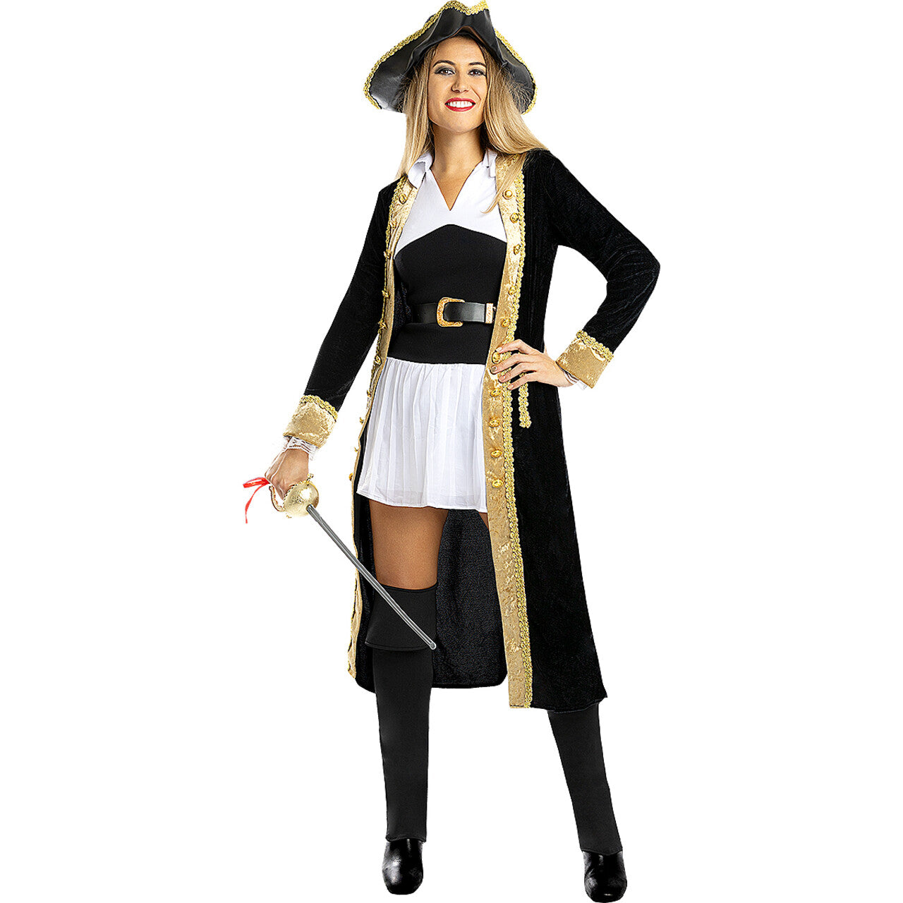Op deze afbeelding zie je een Kostuums, van het merk Funidelia. Deluxe Piraat Sasha Fightlove Vrouw Kostuum