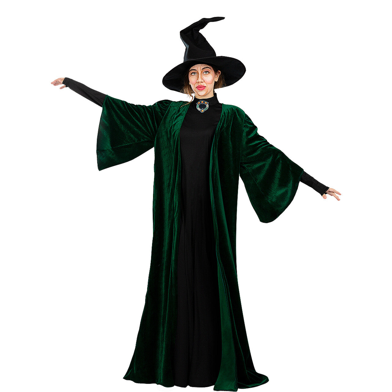 Op deze afbeelding zie je een Kostuums, van het merk Funidelia. Heks Professor Mcgonagall Van Harry Potter Vrouw Kostuum