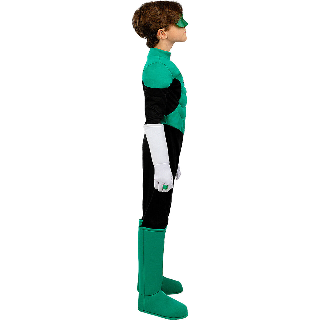 Op deze afbeelding zie je een Kostuums, van het merk Funidelia. Green Lantern Gemaskerde Superheld Jongen Kostuum