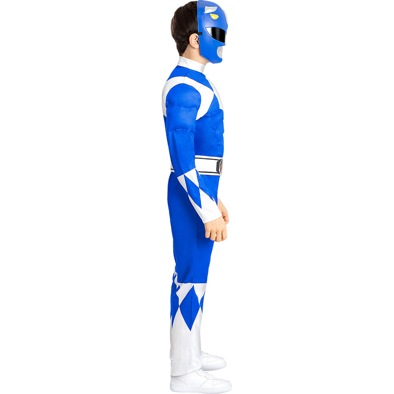 Op deze afbeelding zie je een Kostuums, van het merk Funidelia. Blauwe Power Ranger™ Billy Kind Kind Kostuum