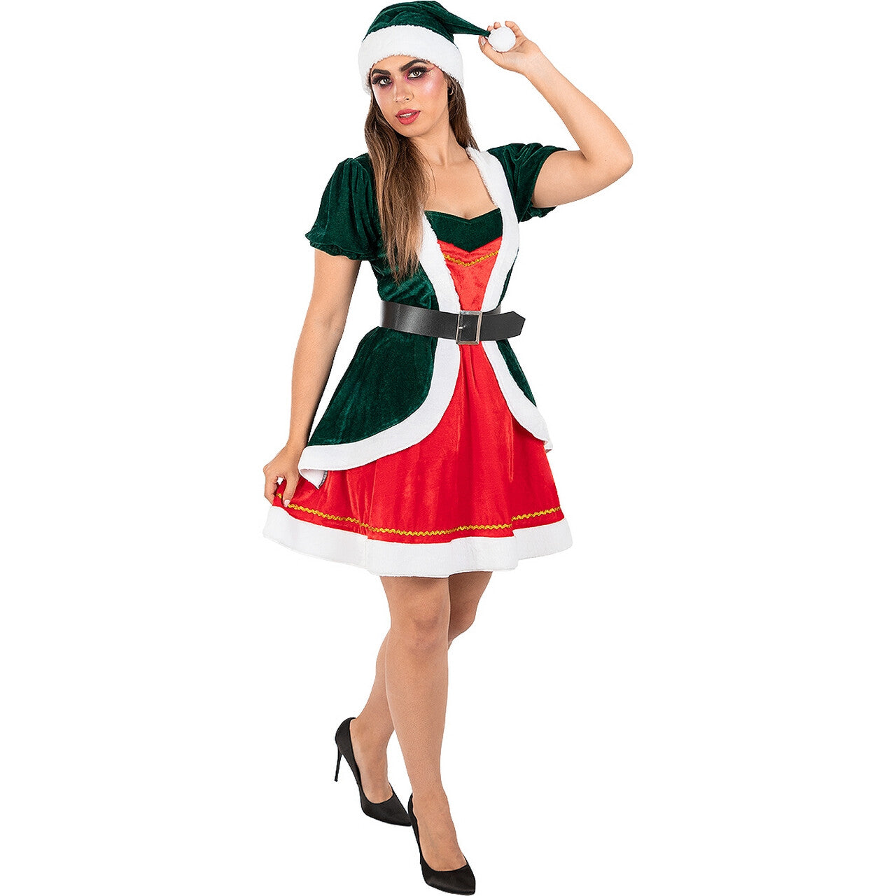 Op deze afbeelding zie je een Kostuums, van het merk Funidelia. Luxe Sexy Kerst Elf Dionne Vrouw Kostuum