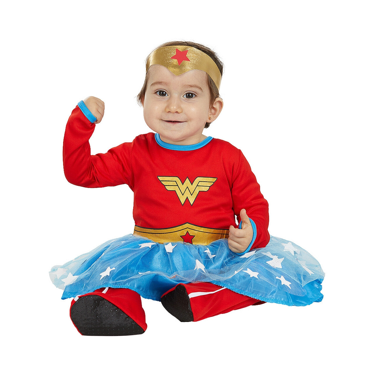 Op deze afbeelding zie je een Kostuums, van het merk Funidelia. Super Girl Mini Wonder Woman Baby Meisje Kostuum