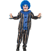 Op deze afbeelding zie je een Kostuums, van het merk Funidelia. Evil Blue Clown Jongen Kostuum