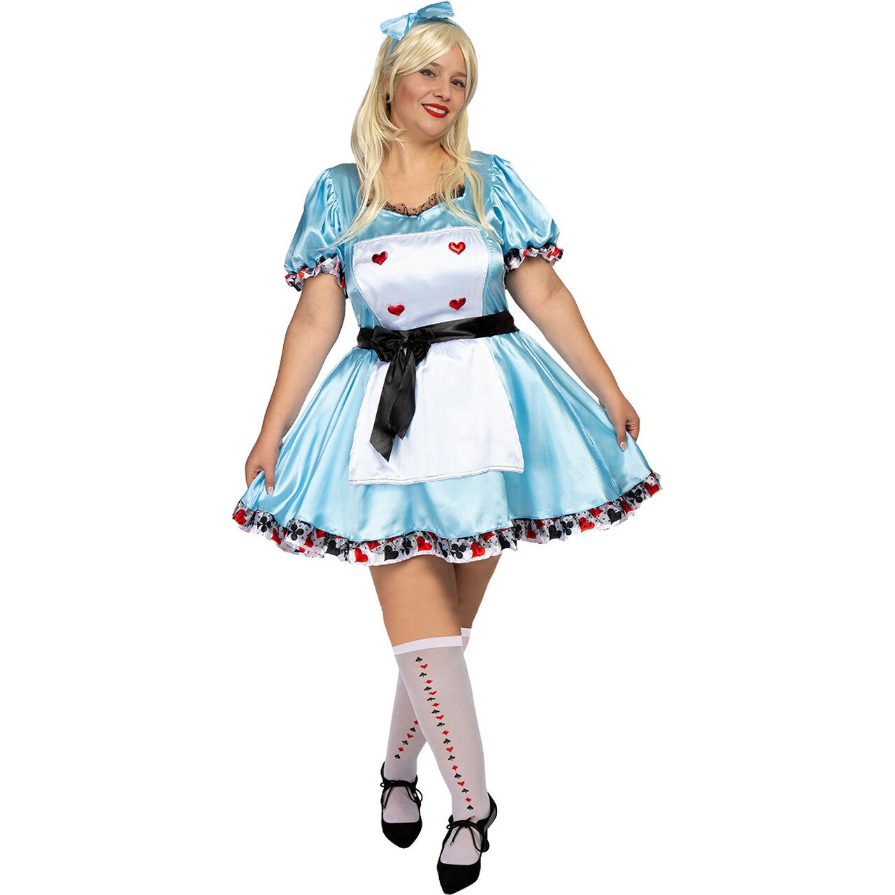Op deze afbeelding zie je een Kostuums, van het merk Funidelia. Verleidelijke Alice In Wonderschoonland Vrouw Kostuum