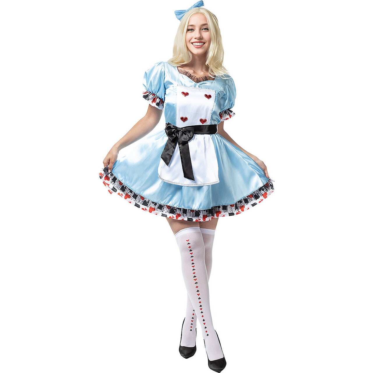 Op deze afbeelding zie je een Kostuums, van het merk Funidelia. Verleidelijke Alice In Wonderschoonland Vrouw Kostuum