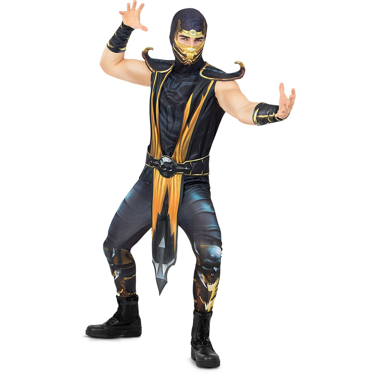 Op deze afbeelding zie je een Kostuums, van het merk Funidelia. Scorpion Mortal Kombat Man Kostuum