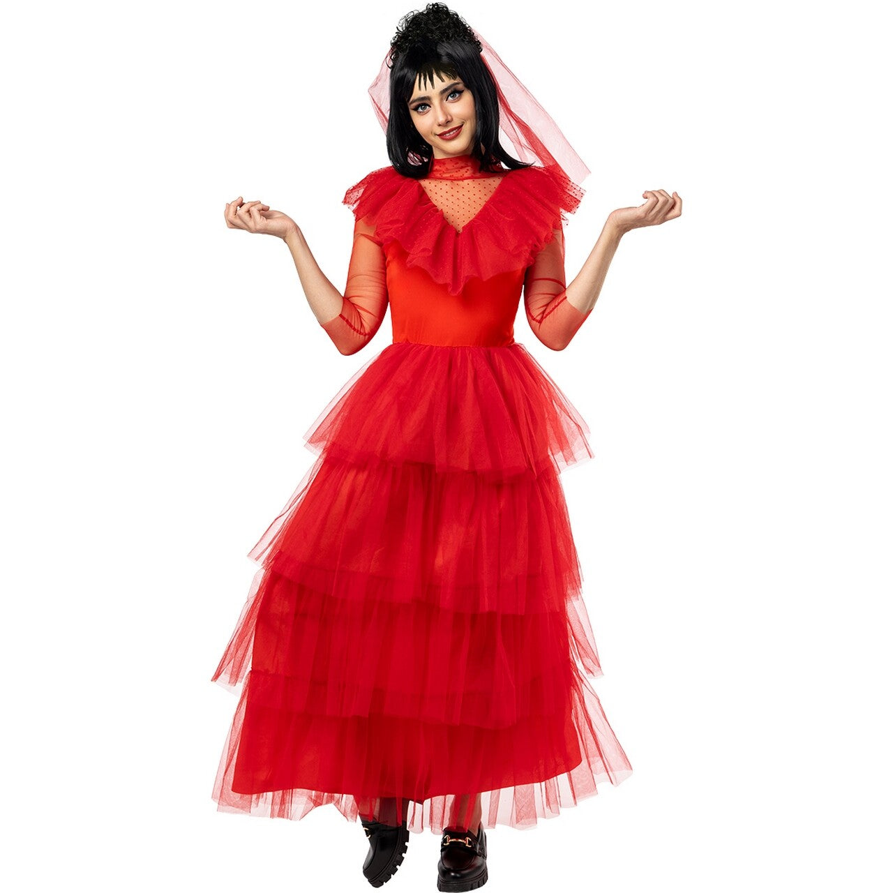 Op deze afbeelding zie je een Kostuums, van het merk Funidelia. Lydia Costume For Women - Beetlejuice Vrouw Kostuum