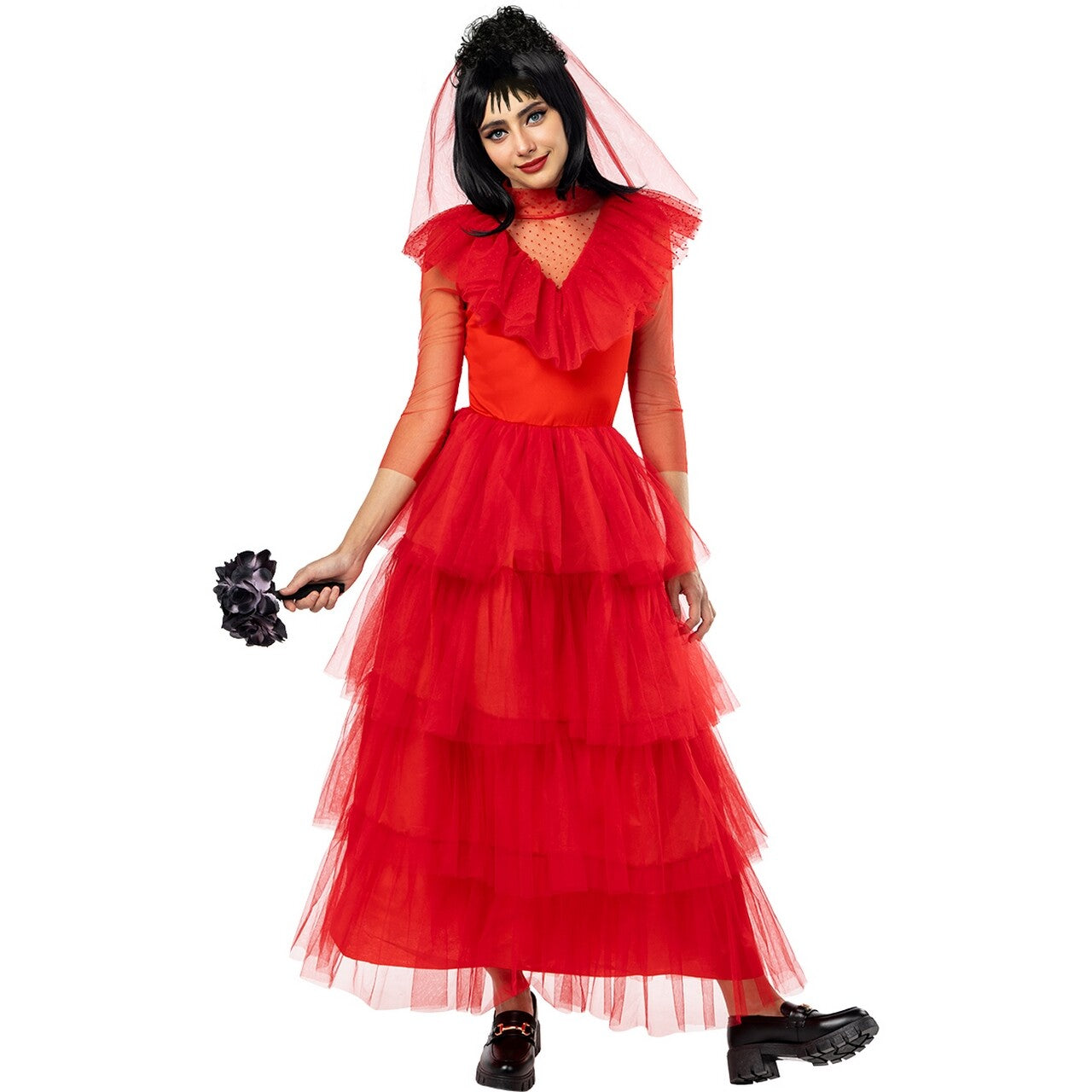 Op deze afbeelding zie je een Kostuums, van het merk Funidelia. Lydia Costume For Women - Beetlejuice Vrouw Kostuum