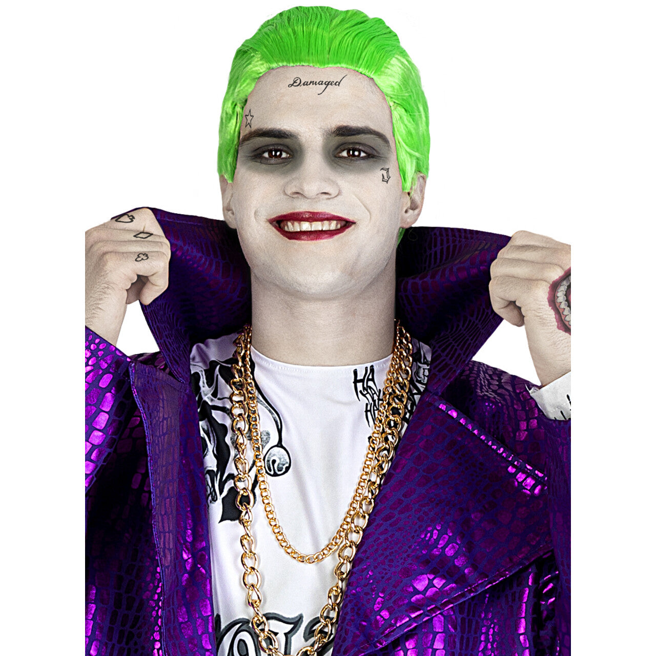 Op deze afbeelding zie je een Accessoires, van het merk Funidelia. Groene Pruik - The Joker - Suicide Squad Edition