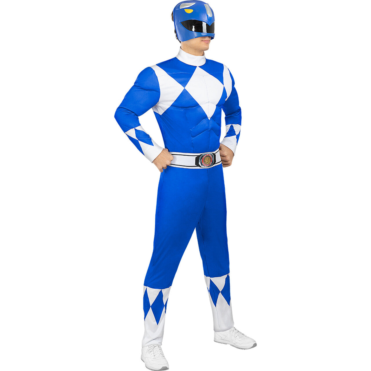 Op deze afbeelding zie je een Kostuums, van het merk Funidelia. Billy Morphing Time Blauwe Power Ranger Man Kostuum