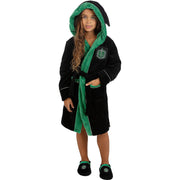 Op deze afbeelding zie je een Kostuums, van het merk Funidelia. Slytherin Dressing Badjas Harry Potter Kind Kind