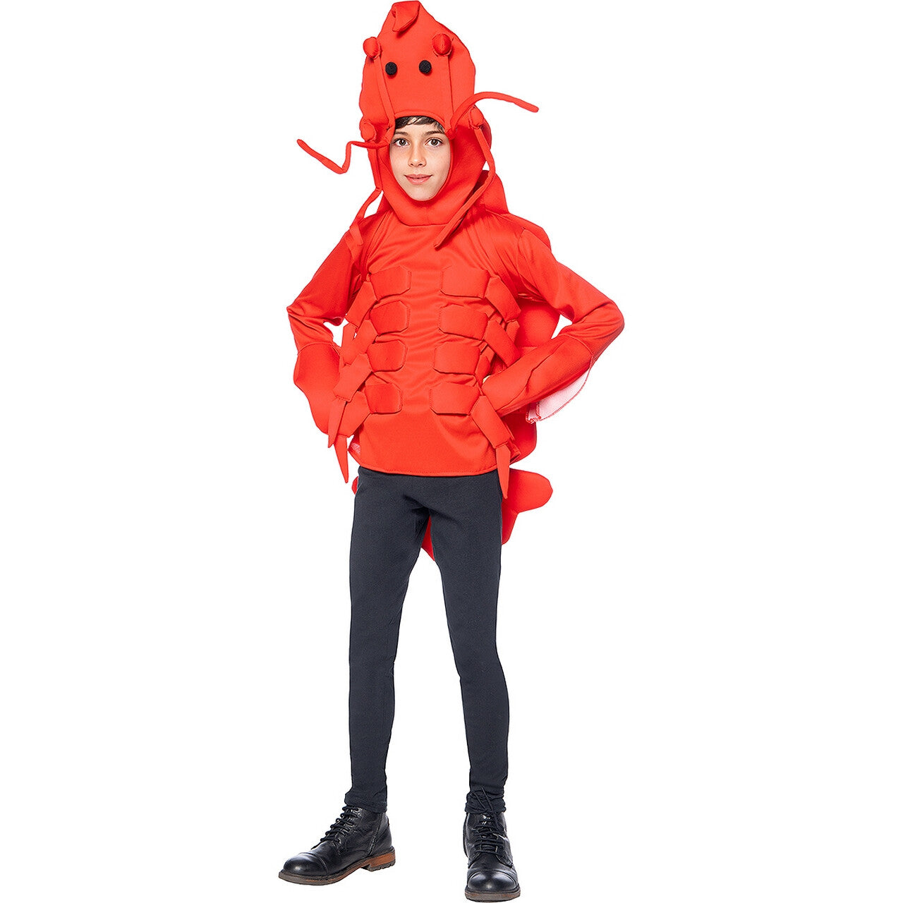 Op deze afbeelding zie je een Kostuums, van het merk Funidelia. Freek De Gekookte Kreeft Kind Kostuum