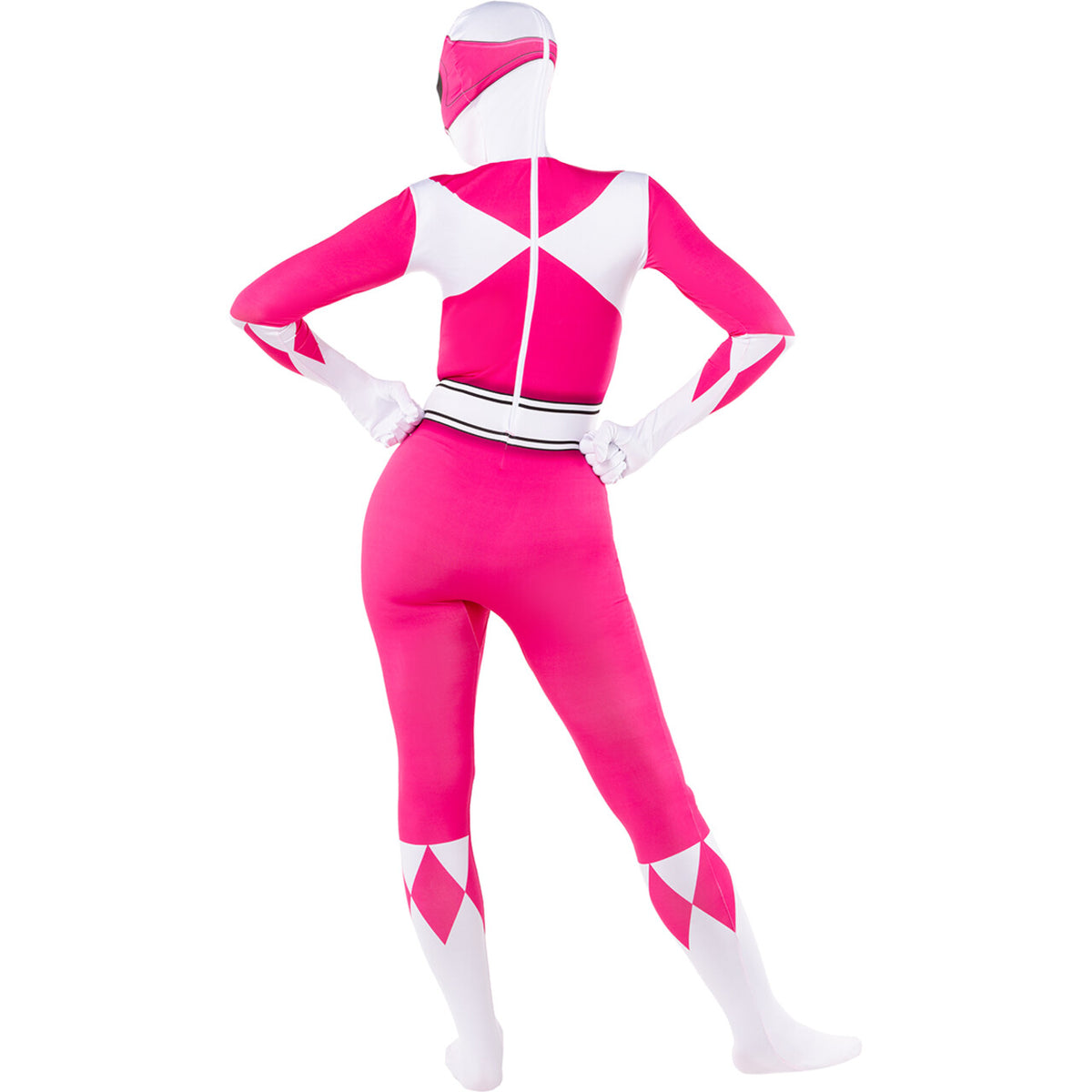 Op deze afbeelding zie je een Kostuums, van het merk Funidelia. Pink Power Ranger™ - Second Skin Vrouw Kostuum