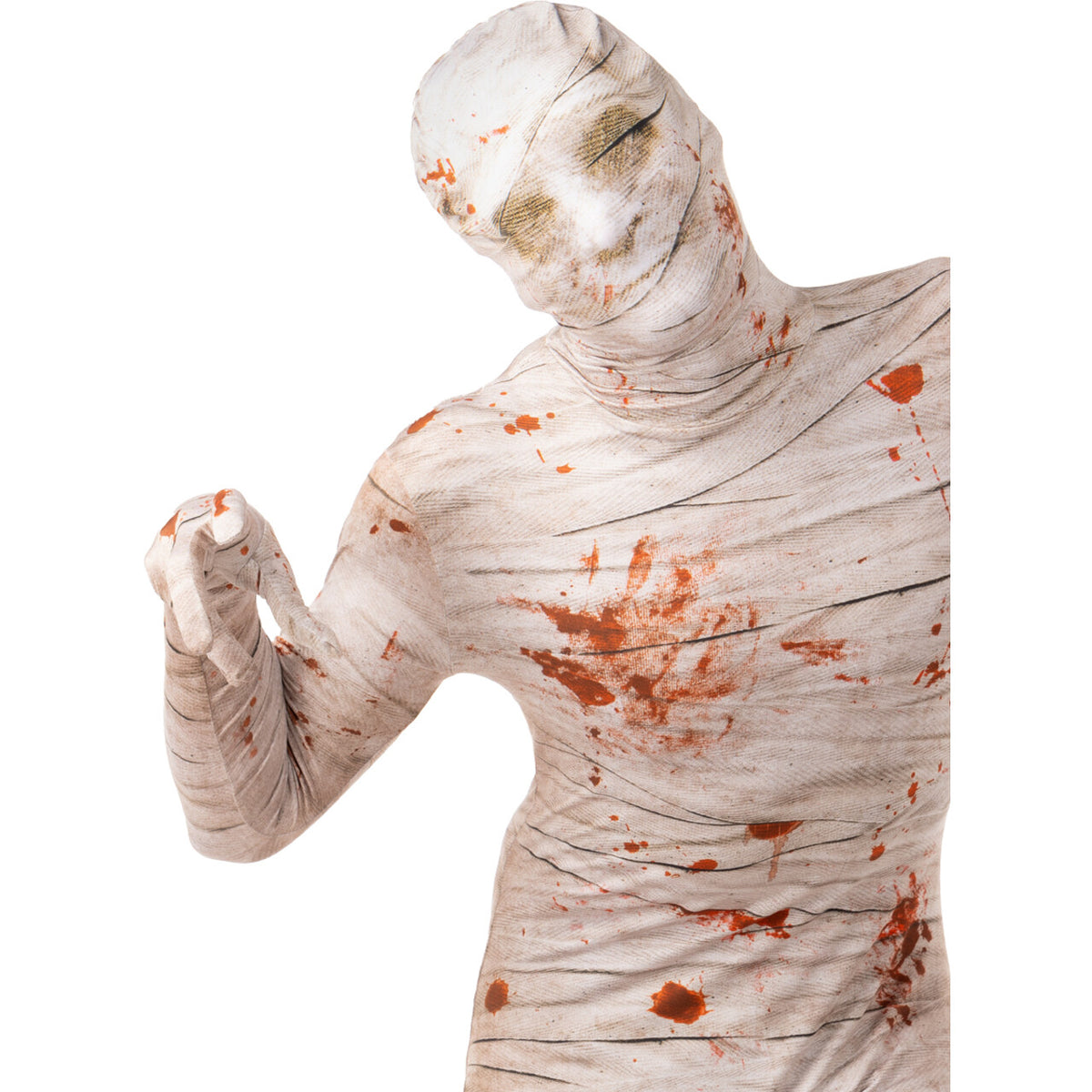 Op deze afbeelding zie je een Kostuums, van het merk Funidelia. Second Skin Ingewikkelde Bloederige Mummie Unisex Kostuum